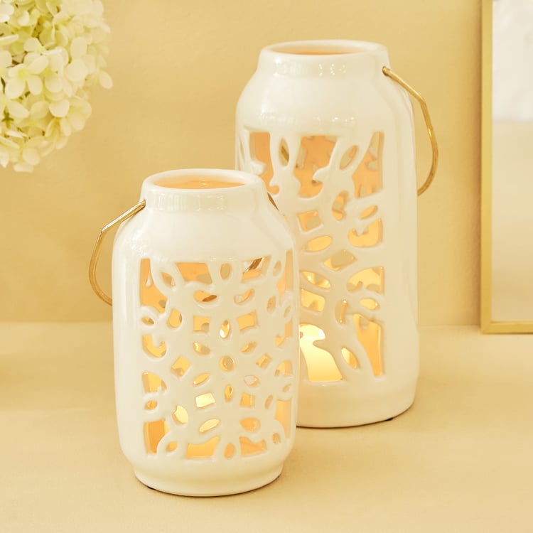 Stellar Celestial Stoneware Lantern - Small