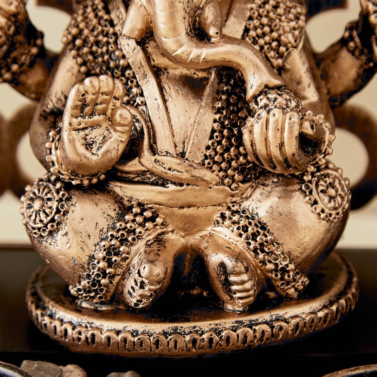 Renaissance 4Pcs Polyresin Ganesha Figurine with T-Light Holders