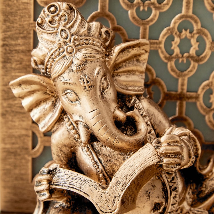 Renaissance 4Pcs Polyresin Ganesha Figurine with T-Light Holders