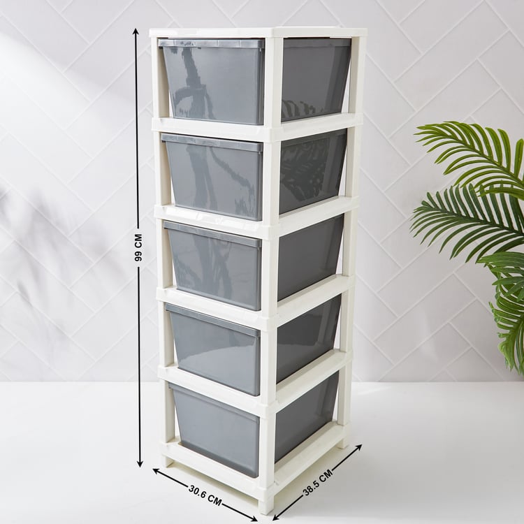 Omnia Oban Polypropylene 5-Tier Drawers