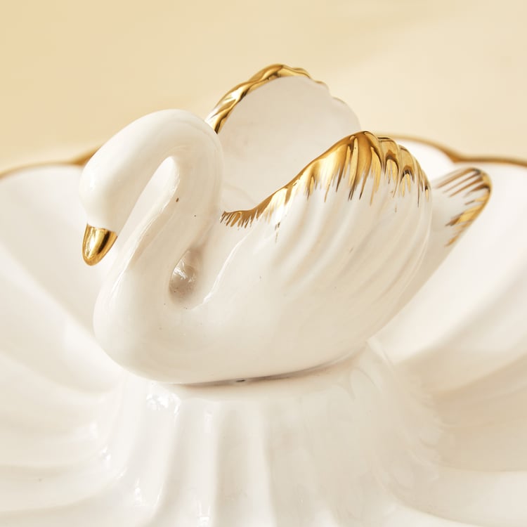 Stellar Fantasy Mia Ceramic Swan Decorative Platter