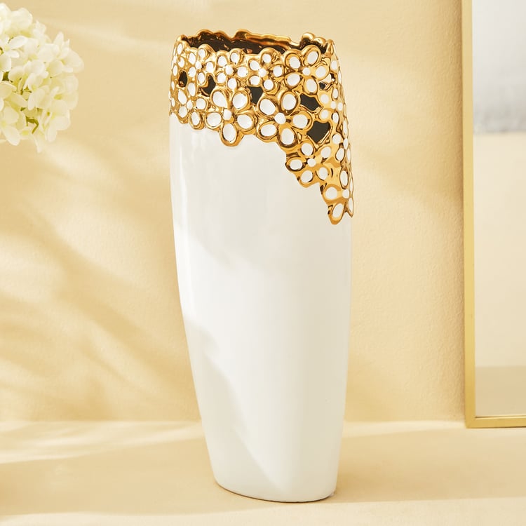 Stellar Celestial Floral Ceramic Vase - Large