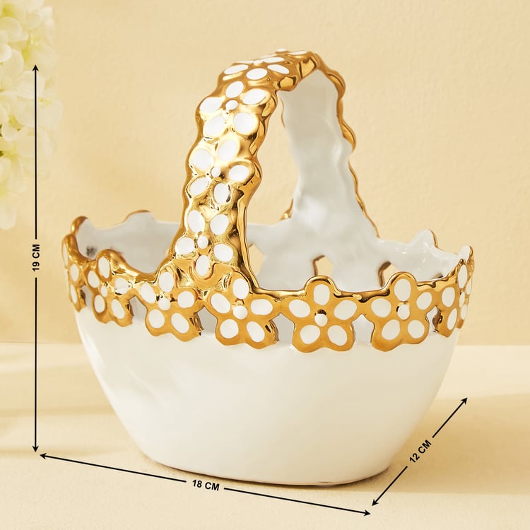 Stellar Celestial Flora Ceramic Decorative Flower Basket