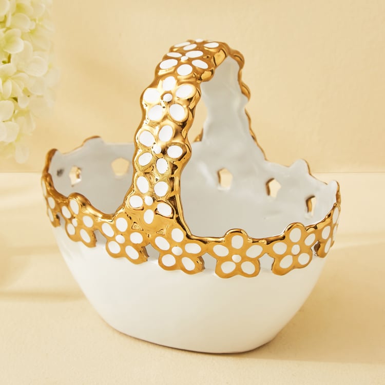 Stellar Celestial Flora Ceramic Decorative Flower Basket