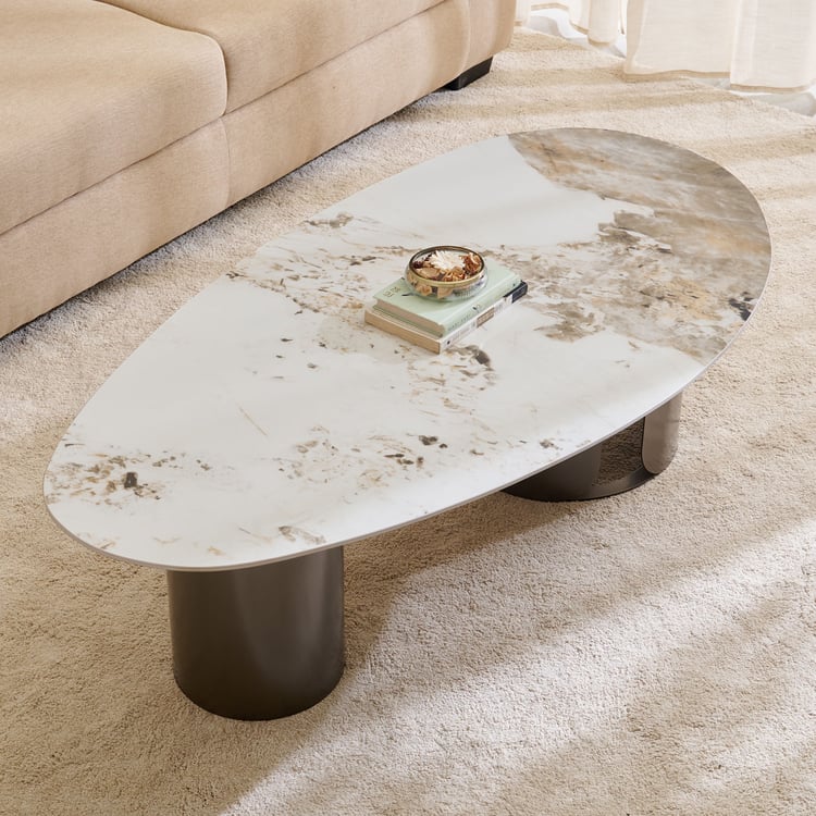 Mara Sintered Stone Top Coffee Table - Off White