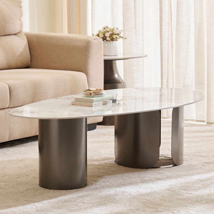 Mara Sintered Stone Top Coffee Table - Off White