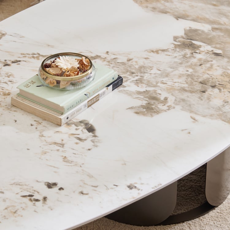 Mara Sintered Stone Top Coffee Table - Off White