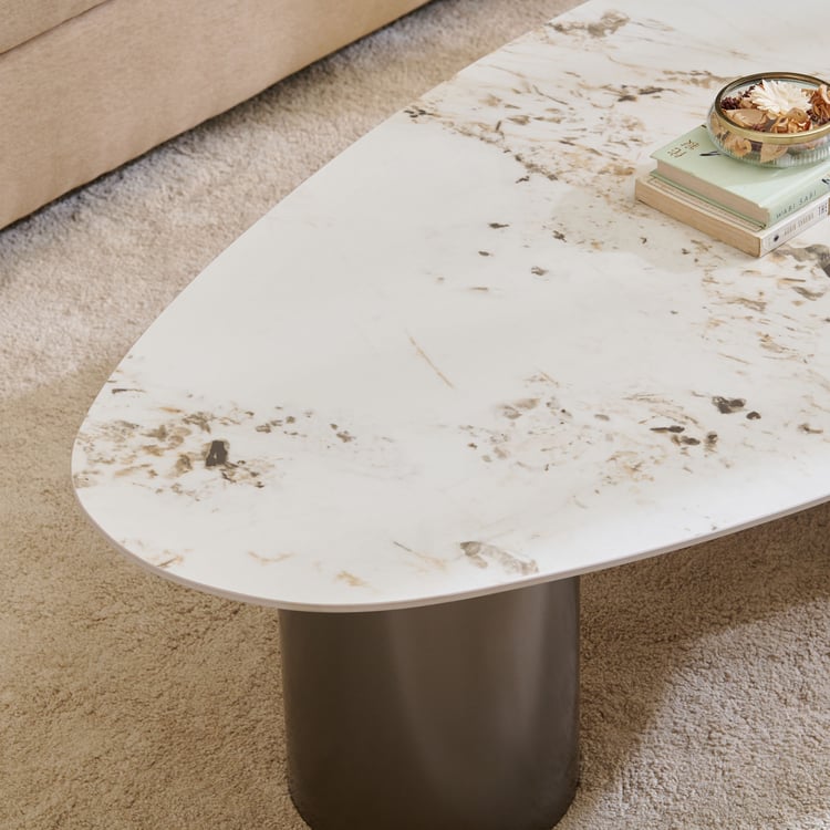 Mara Sintered Stone Top Coffee Table - Off White