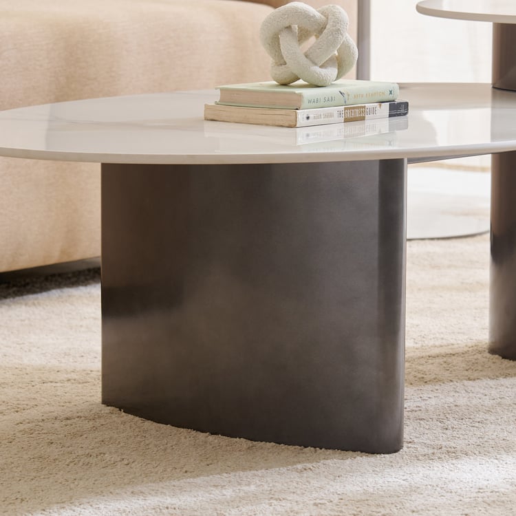 Larios Sintered Stone Top Coffee Table - White