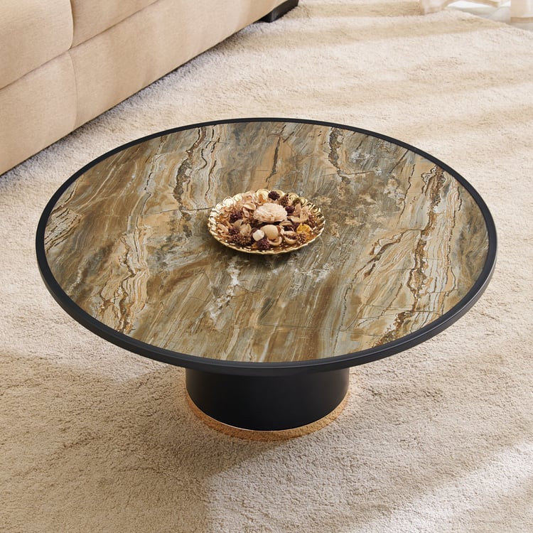 Daniel Sintered Stone Top Coffee Table - Brown