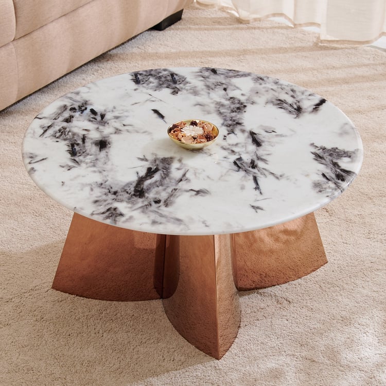 Ernet Sintered Stone Top Coffee Table - White