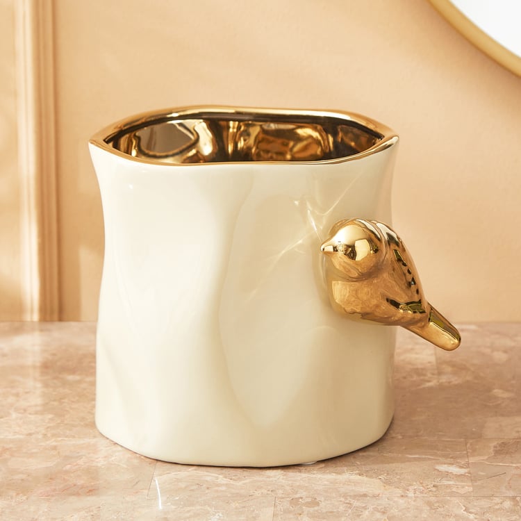 Paloma Finch Ceramic Bird Planter