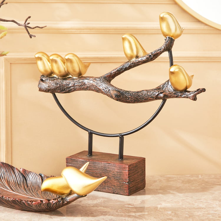 Paloma Robin Polyresin Birds on Branch Figurine