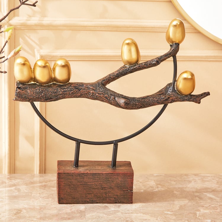 Paloma Robin Polyresin Birds on Branch Figurine