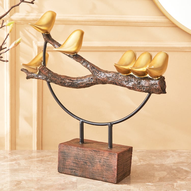 Paloma Robin Polyresin Birds on Branch Figurine