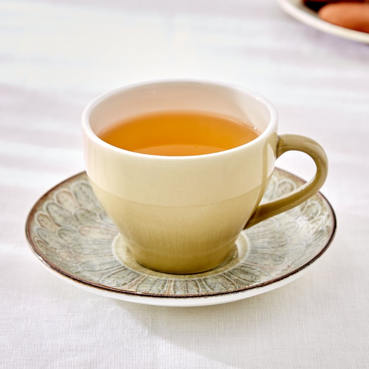 Camellia Aroma Bone China Printed Cup and Saucer - 260ml