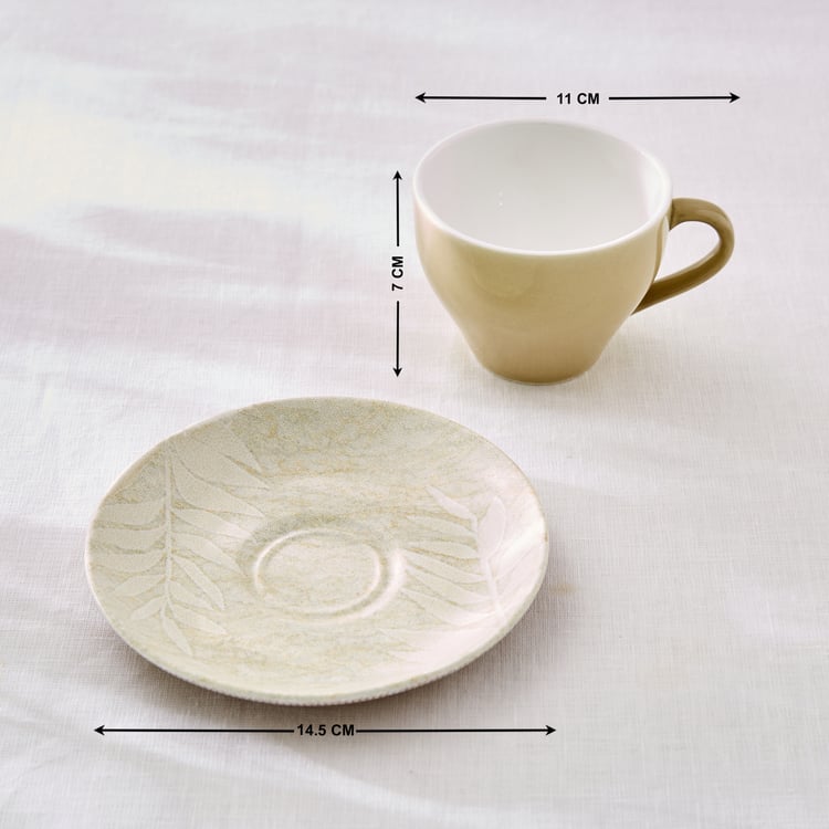 Camellia Bone China Printed Cup and Saucer - 260ml