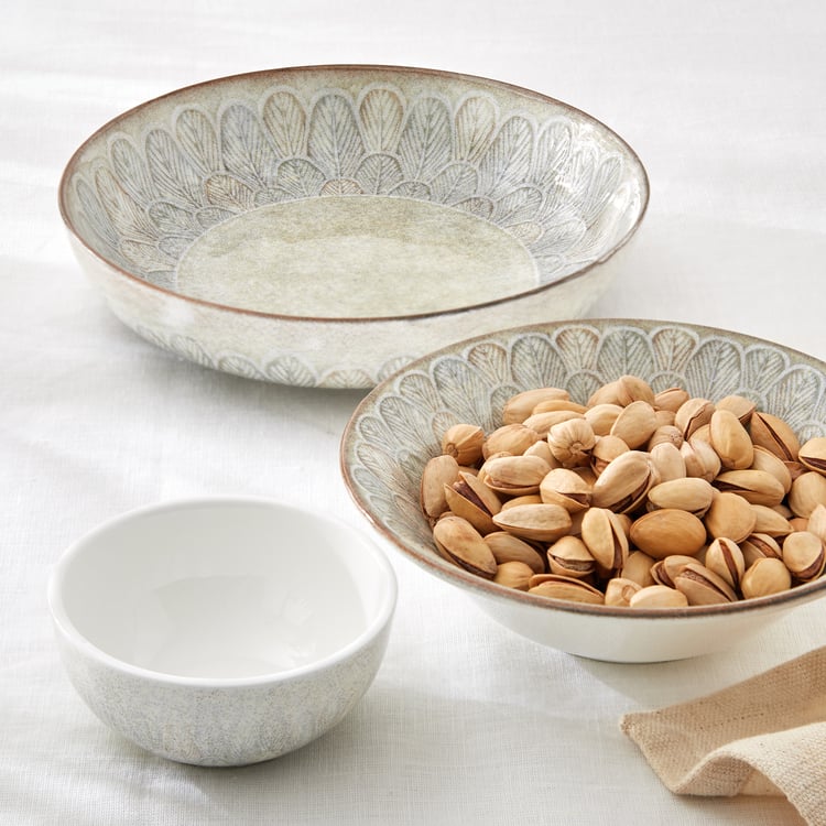 Camellia Aroma Bone China Printed Serving Bowl - 750ml