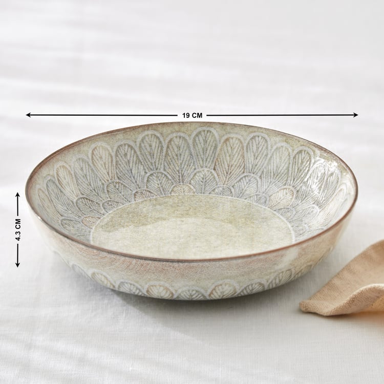 Camellia Aroma Bone China Printed Serving Bowl - 750ml