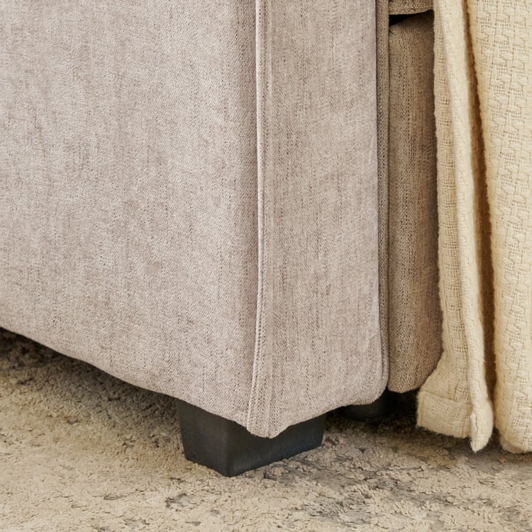 Clarkson Fabric 2-Seater Storage Sofa Bed with Right Chaise - Beige