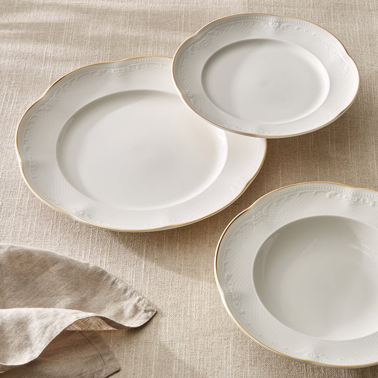 Marshmallow Ext Sicily Porcelain Dinner Plate - 26.5cm