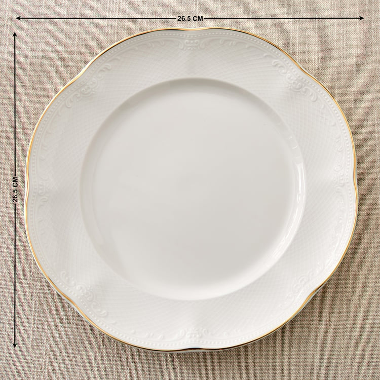 Marshmallow Ext Sicily Porcelain Dinner Plate - 26.5cm