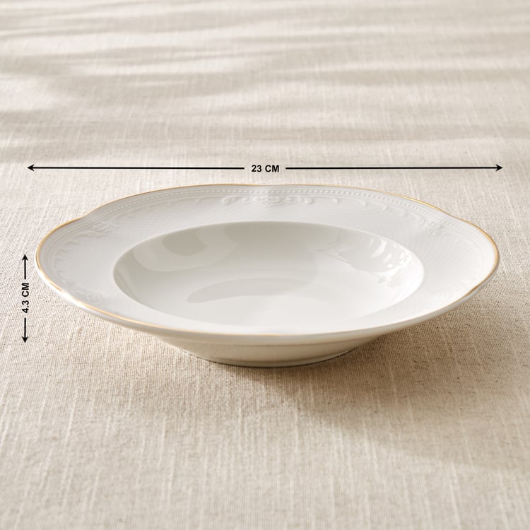 Marshmallow Ext Sicily Porcelain Soup Plate - 23cm