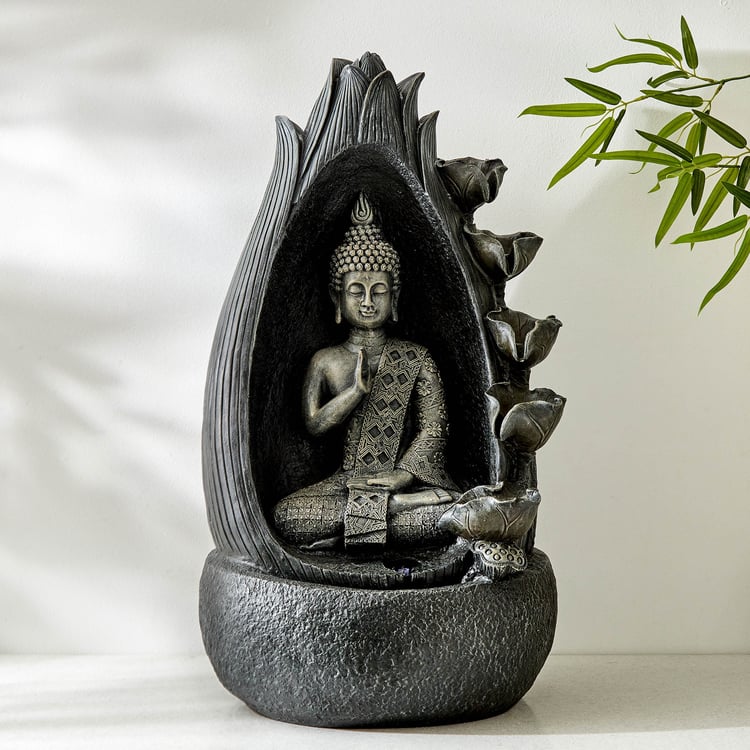 Cascade Polyresin Buddha Water Fountain - 36.8x29x68cm