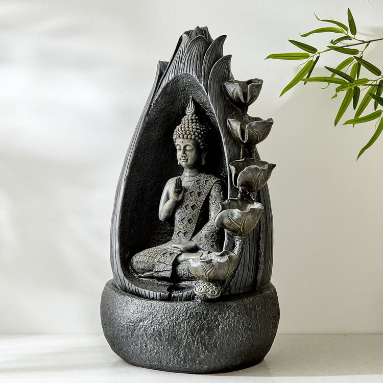 Cascade Polyresin Buddha Water Fountain - 36.8x29x68cm