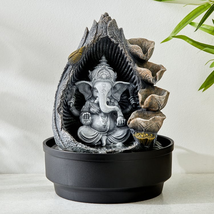 Alpine Polyresin Ganesha Water Fountain - 21.8x29cm