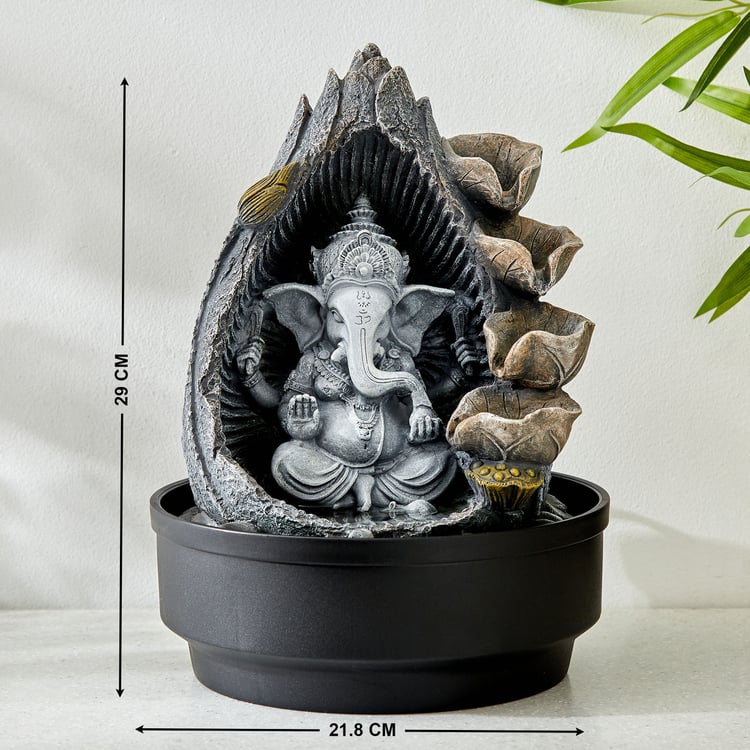 Alpine Polyresin Ganesha Water Fountain - 21.8x29cm