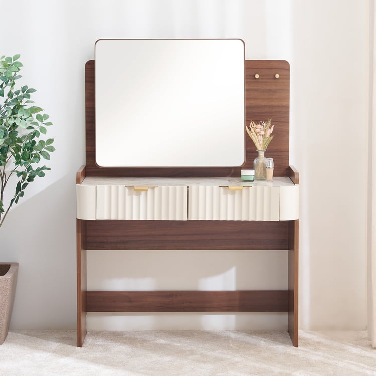 Elysium Dresser Mirror with Drawer - Brown