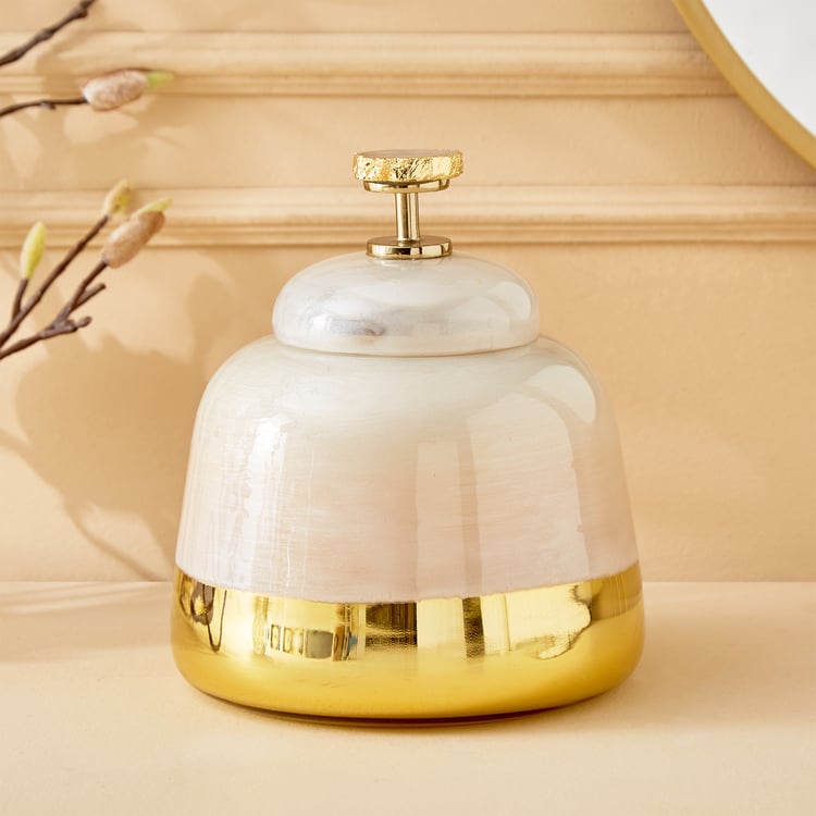 Eternity Vogue Pearl Glass Decorative Jar