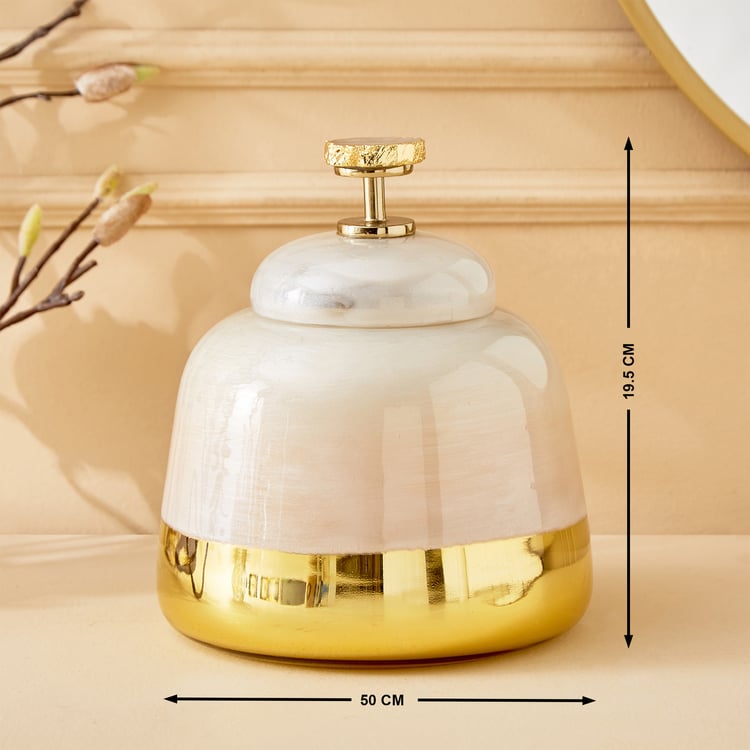 Eternity Vogue Pearl Glass Decorative Jar