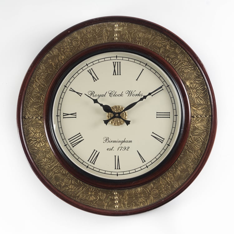 VEDAS Idika Heritage Metal Wall Clock - 46 cm