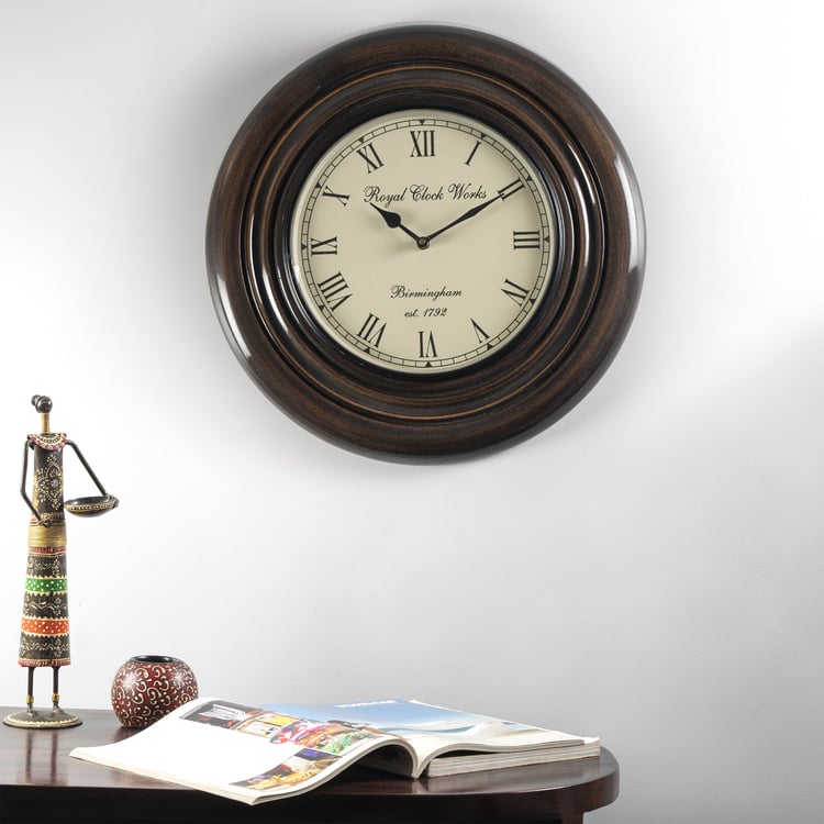 VEDAS Verni Wooden Wall Clock - 46 cm