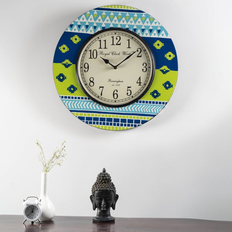 VEDAS Zubin Wooden Wall Clock - 36 cm