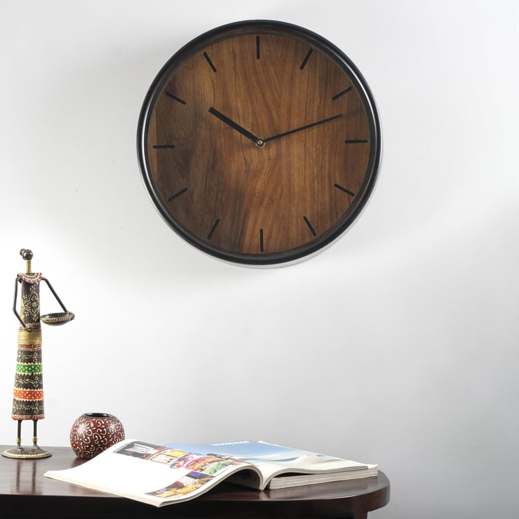 VEDAS Zoya Wooden Wall Clock - 30cm