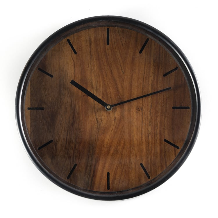 VEDAS Zoya Wooden Wall Clock - 30cm