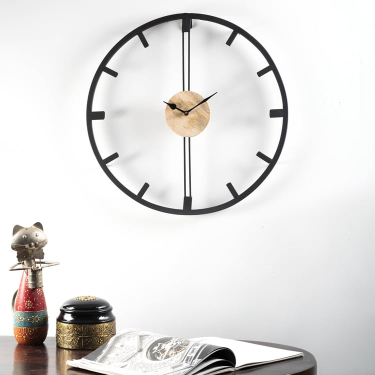 VEDAS Siddhi Metal Wall Clock - 46 cm