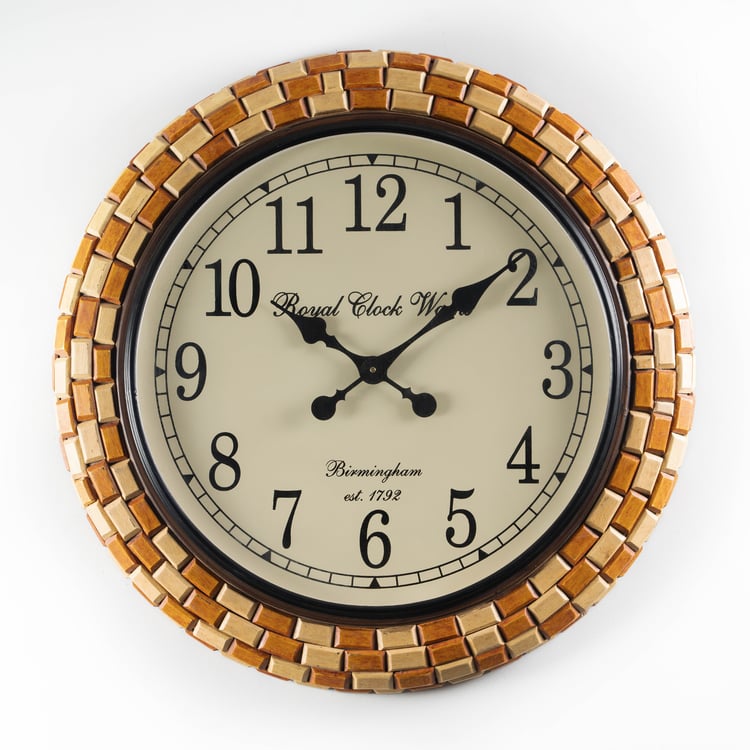 VEDAS Jivan Heritage Wooden Wall Clock - 61cm