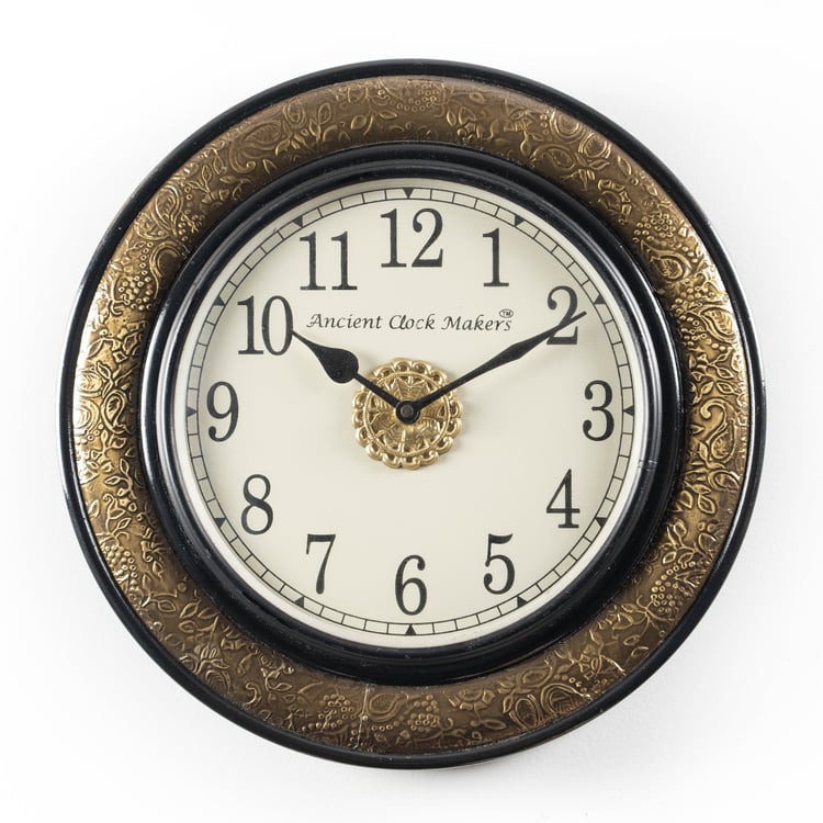 VEDAS Anay Heritage Metal Wall Clock - 30 cm