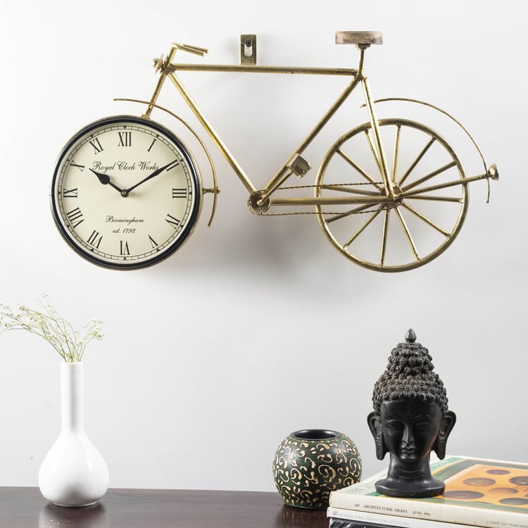 VEDAS Joy Metal Cycle Wall Clock - 33cm