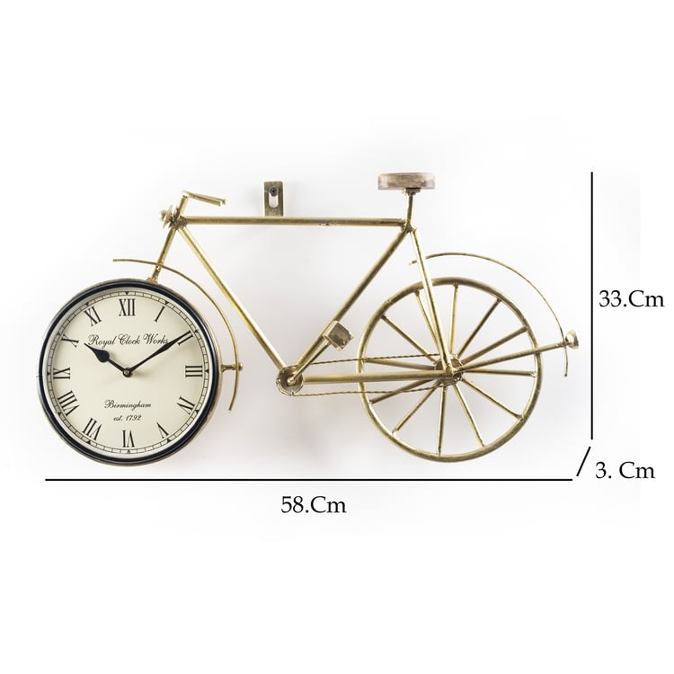 VEDAS Joy Metal Cycle Wall Clock - 33cm