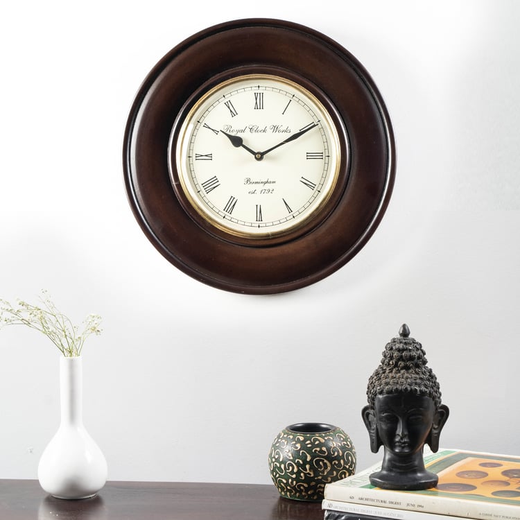 VEDAS Ari Wooden Wall Clock - 35cm