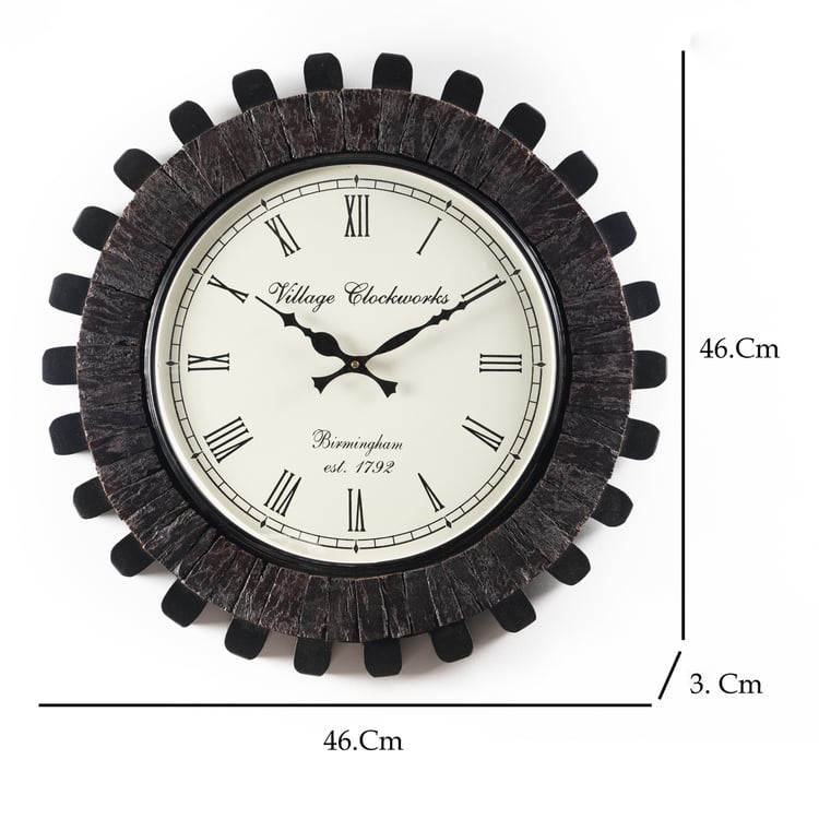 VEDAS Vedika Heritage Wooden Wall Clock - 46cm