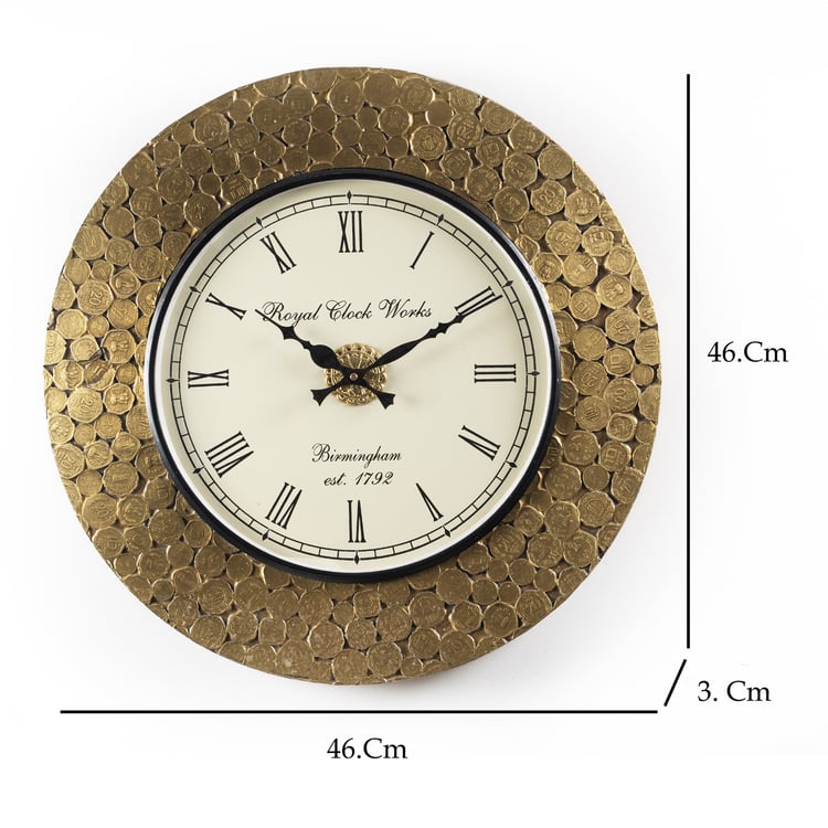 VEDAS Ashvik Metal Wall Clock - 46cm