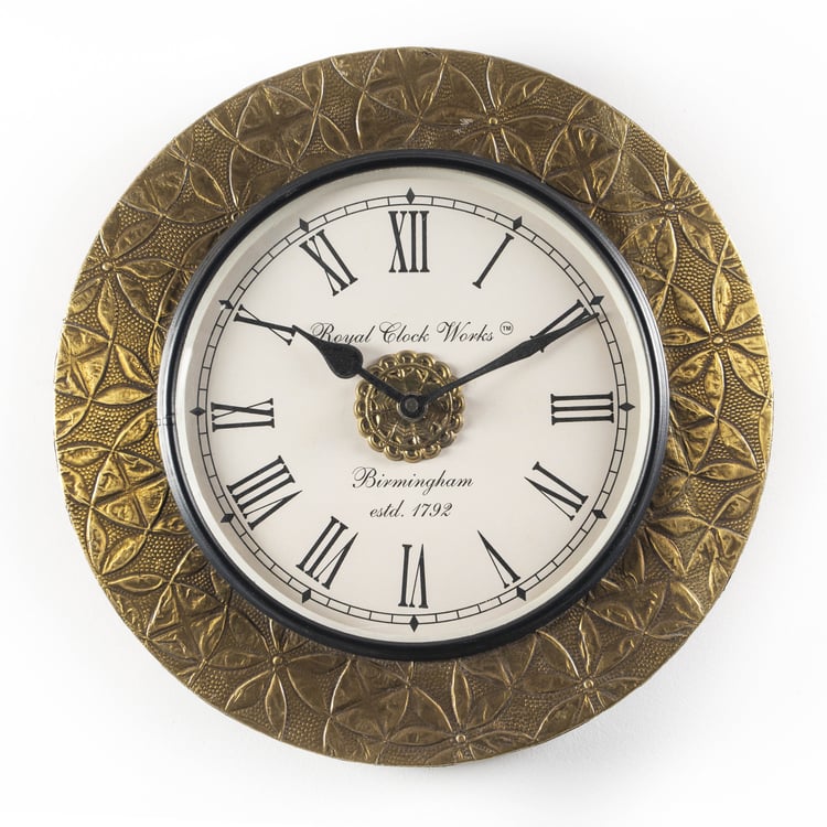 VEDAS Wheel Metal Wall Clock - 30cm