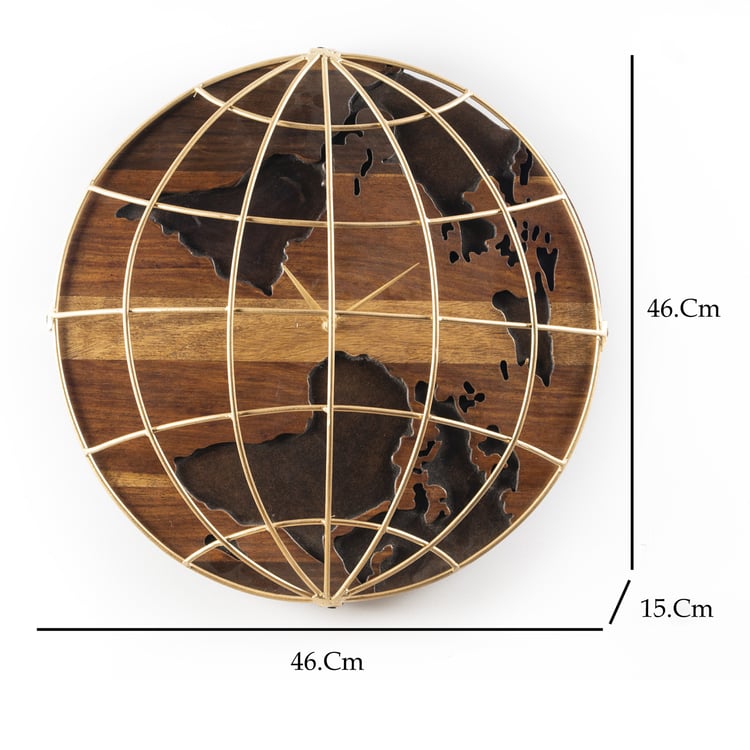 VEDAS Rylan Heritage Wooden Wall Clock - 46cm