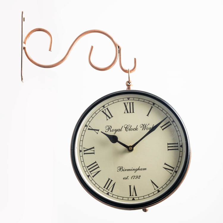 VEDAS Raha Metal Double-sided Wall Clock - 20cm